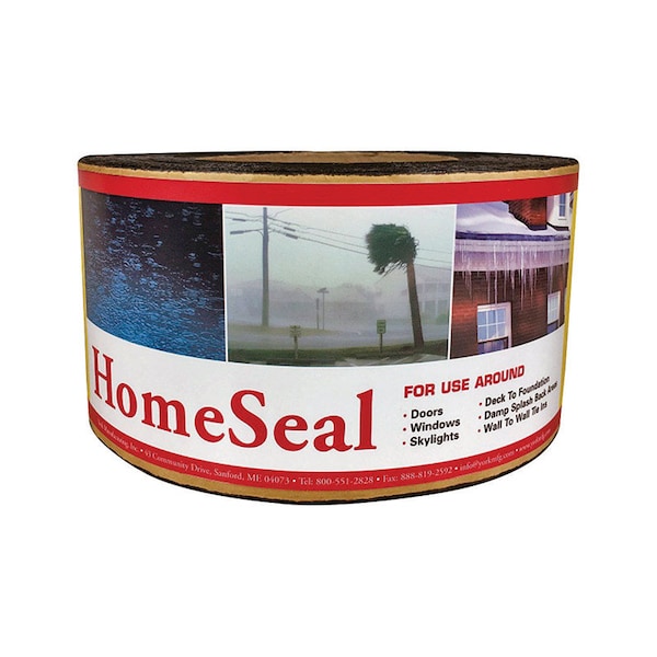 York HomeSeal 9 in. W X 900 in. L Asphalt/Polyethylene Flashing Black